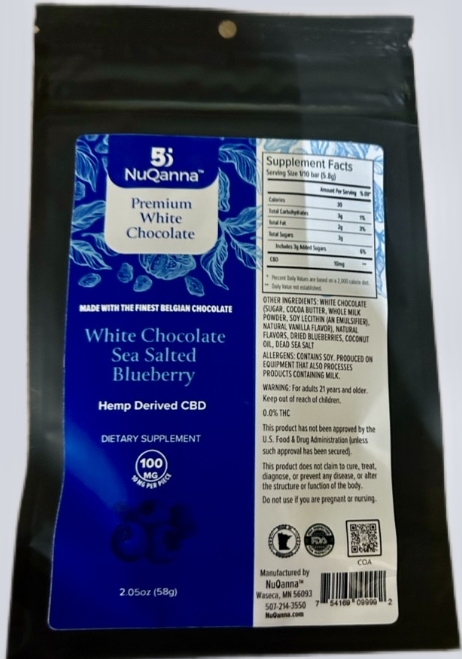 White Chocolate Blueberry 100mg CBD