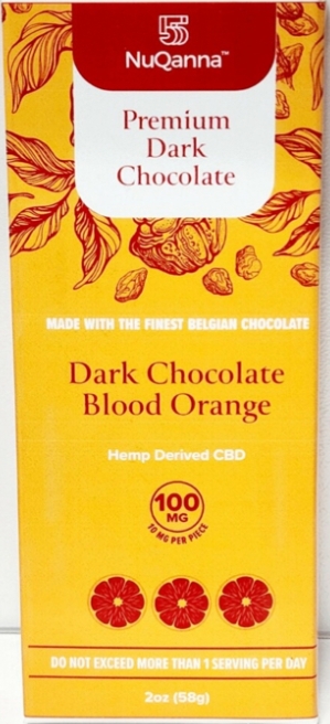 Blood Orange Dark Chocolate 100mg CBD